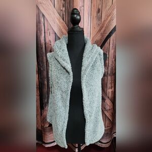 SHEIN X-Small Open Front Hooded Vest Jacket